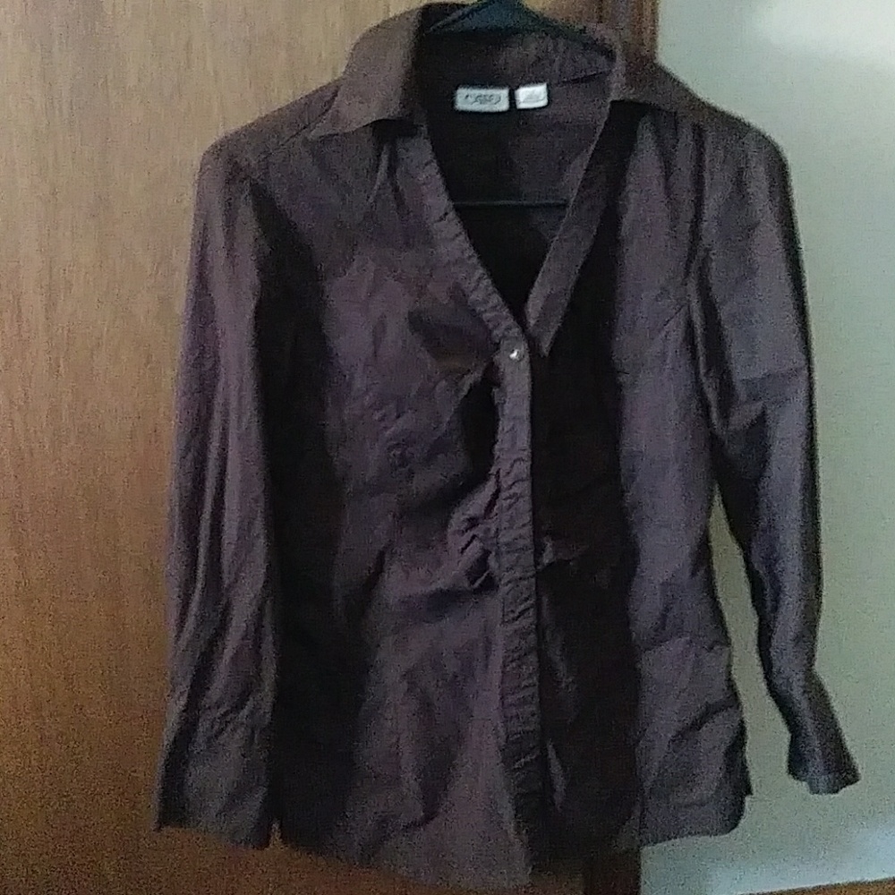 Brown button down